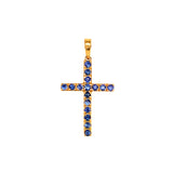Dije de zafiro en oro amarillo 14kt