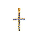 Dije de zafiro en oro amarillo 14kt