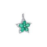Dije de esmeralda en plata 925.