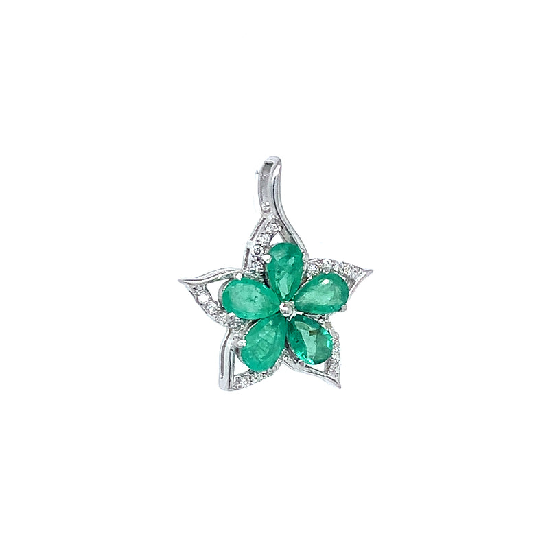 Dije de esmeralda en plata 925.