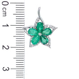 Dije de esmeralda en plata 925.