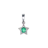 Dije de esmeralda en plata 925.