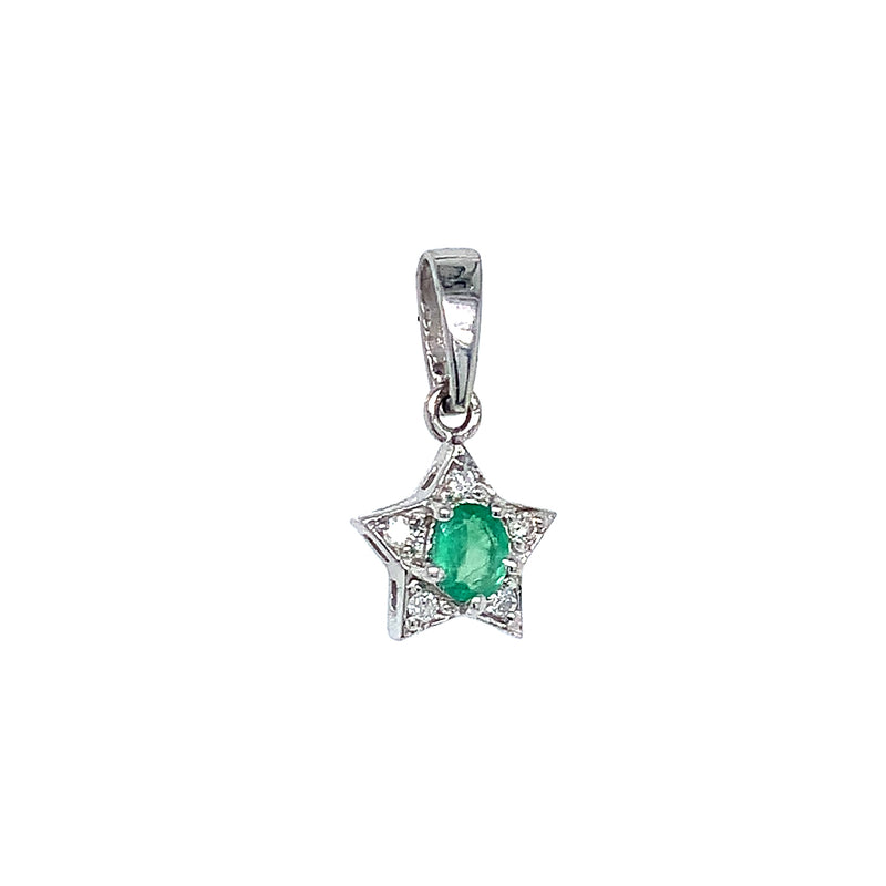 Dije de esmeralda en plata 925.
