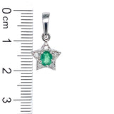 Dije de esmeralda en plata 925.