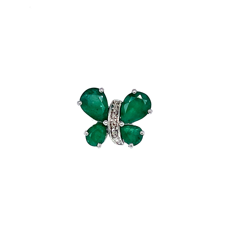 Dije de esmeralda en plata 925.