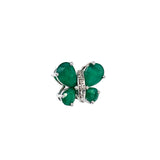 Dije de esmeralda en plata 925.