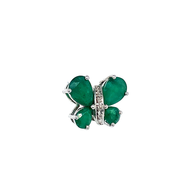 Dije de esmeralda en plata 925.