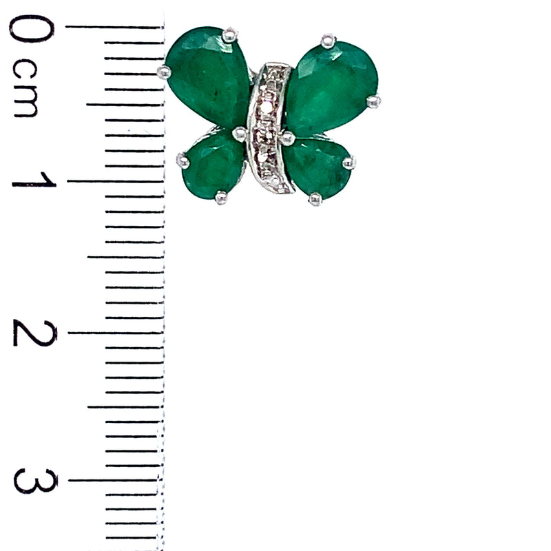 Dije de esmeralda en plata 925.
