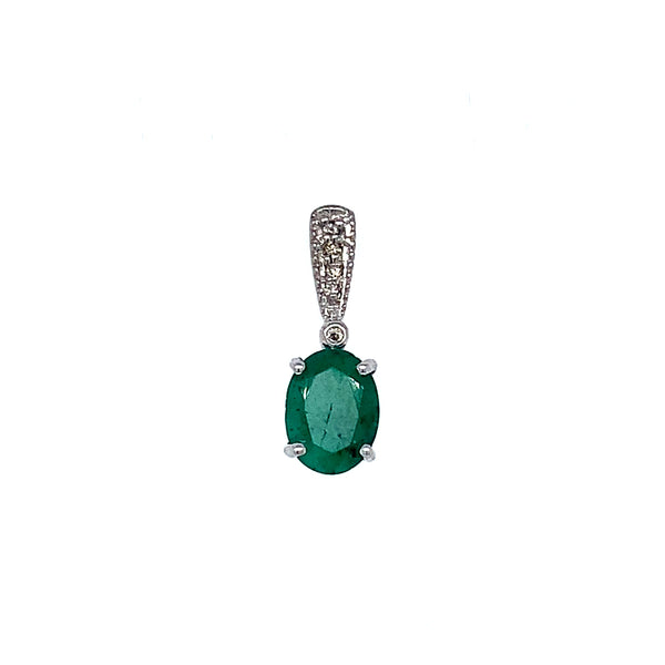 Dije de esmeralda en plata 925.