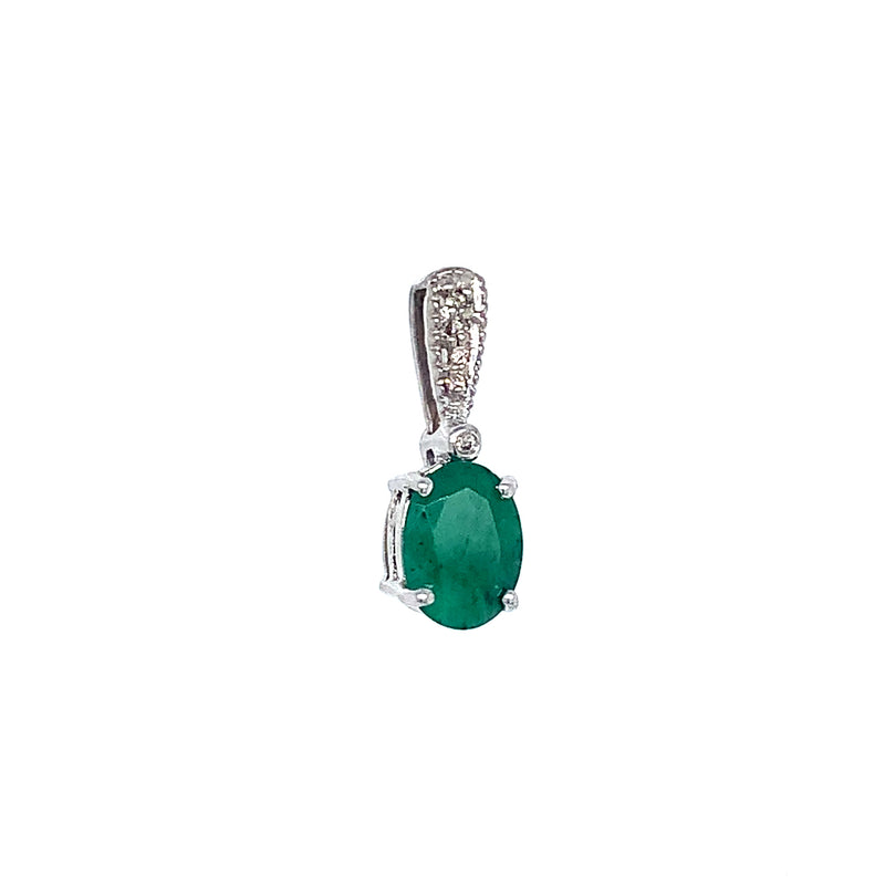Dije de esmeralda en plata 925.