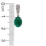 Dije de esmeralda en plata 925.