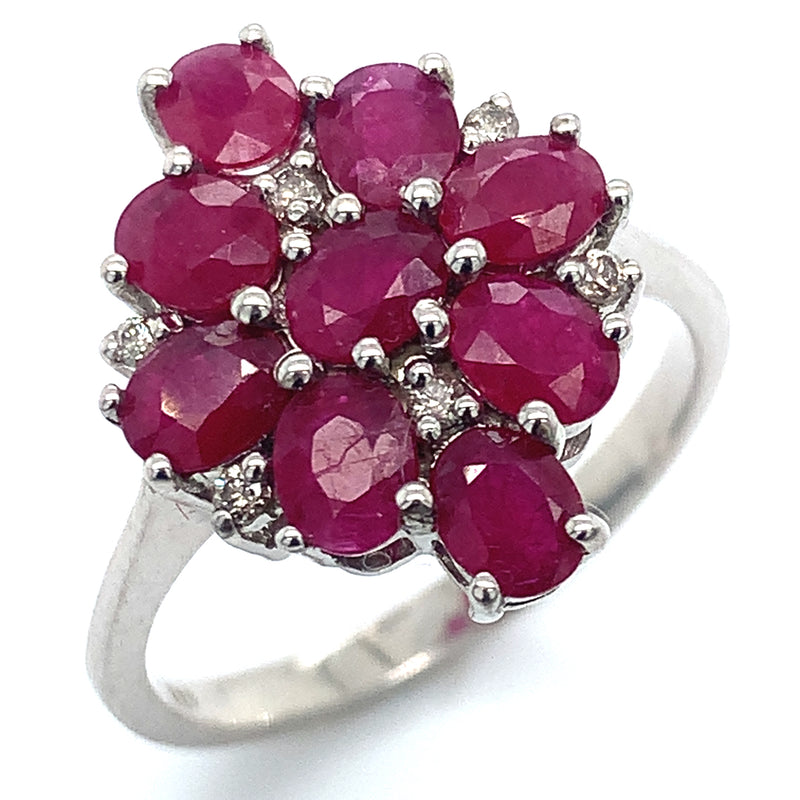 Anillo de rubí en plata 925 ANTES: