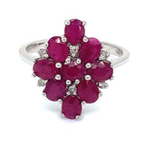 Anillo de rubí en plata 925 ANTES:
