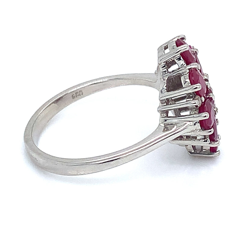 Anillo de rubí en plata 925 ANTES: