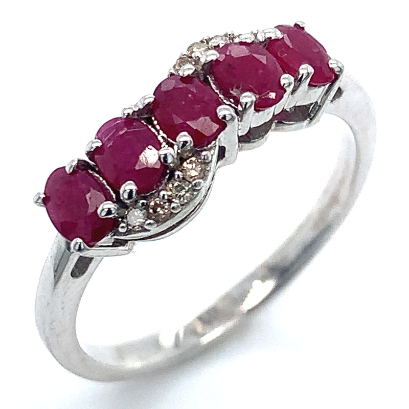 Anillo de rubí en plata 925
