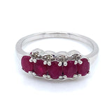 Anillo de rubí en plata 925