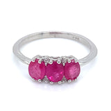 Anillo de rubí en plata 925