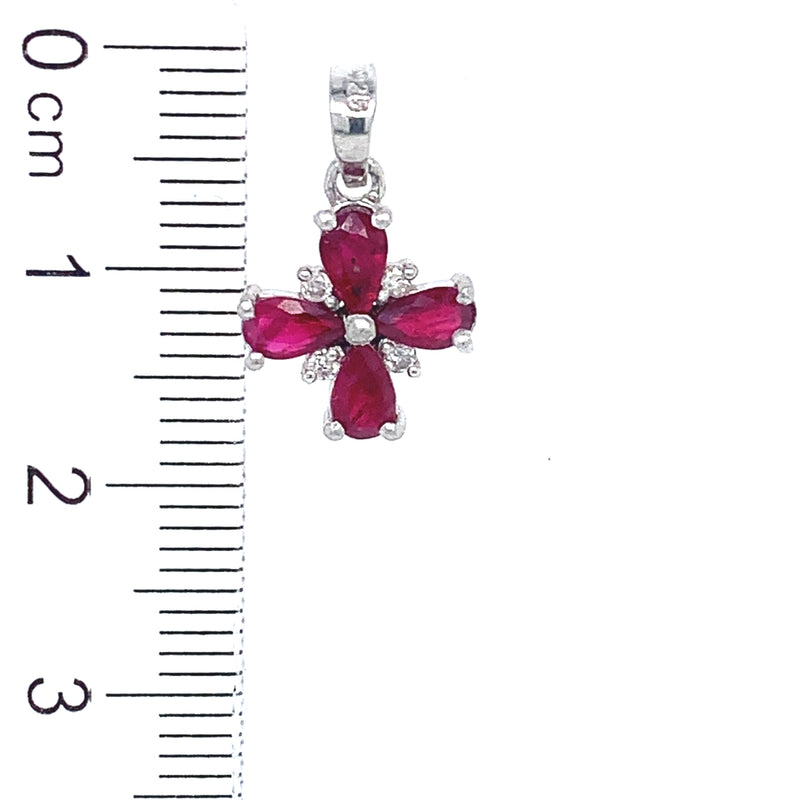 Dije de rubí en plata 925