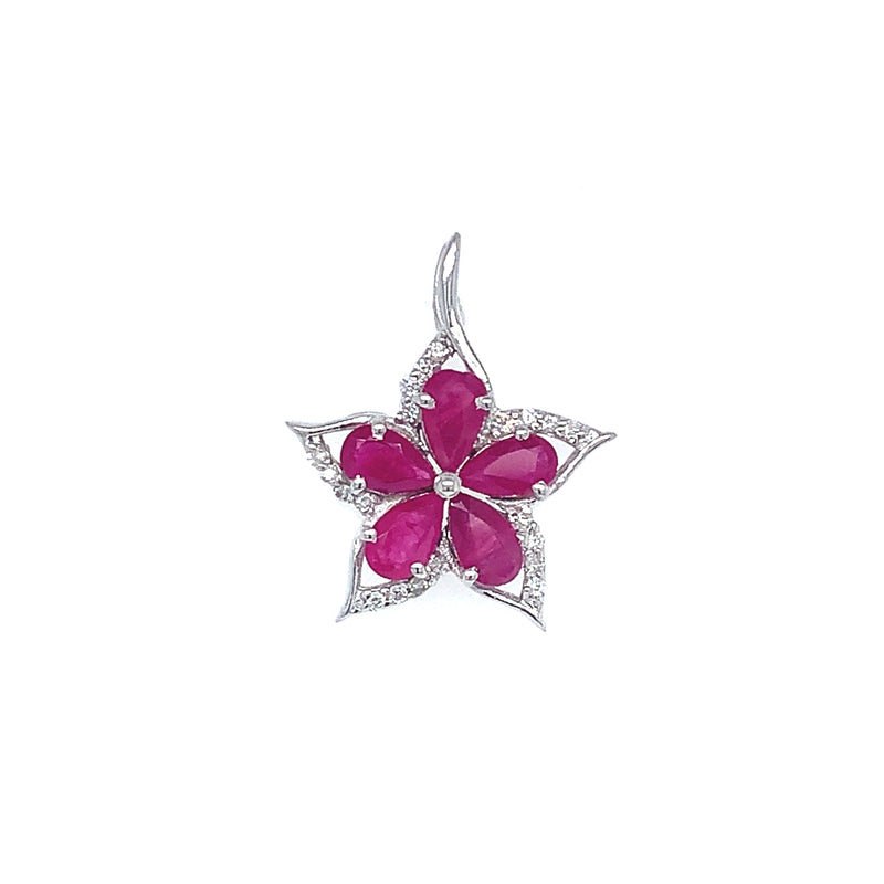 Dije de rubí en plata 925