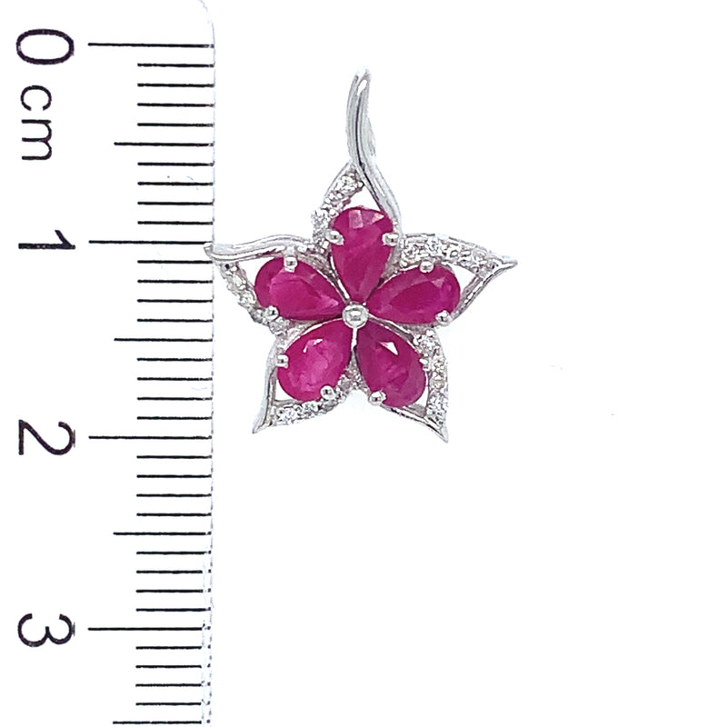 Dije de rubí en plata 925