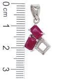 Dije de rubí en plata 925