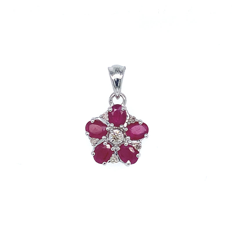 Dije de rubí en plata 925