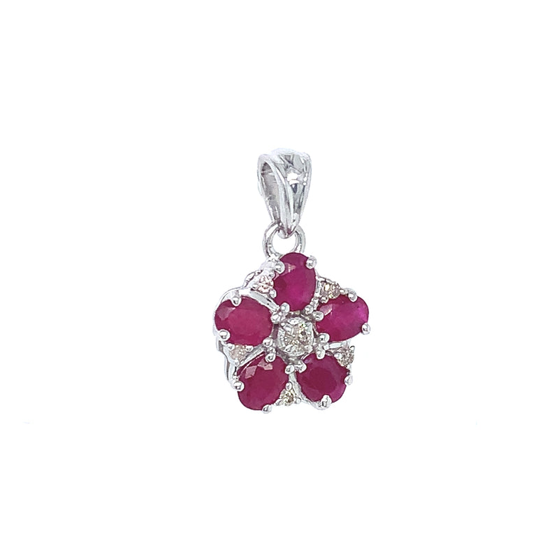 Dije de rubí en plata 925