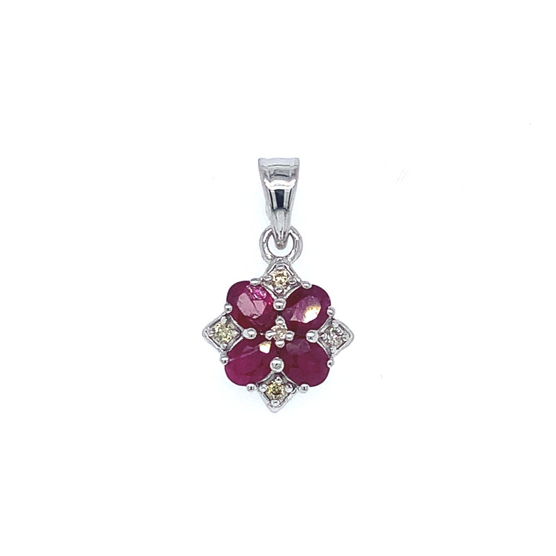Dije de rubí en plata 925