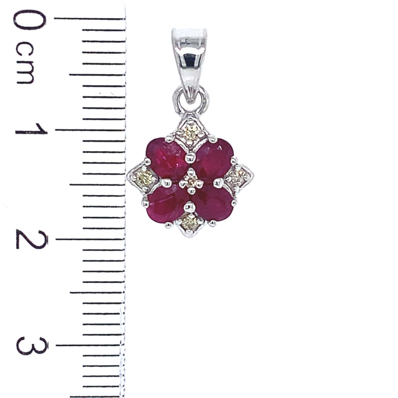 Dije de rubí en plata 925