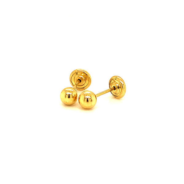 Aretes para bebés en oro amarillo 18kt.