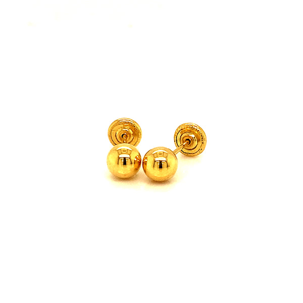 Aretes para bebés en oro amarillo 18kt.