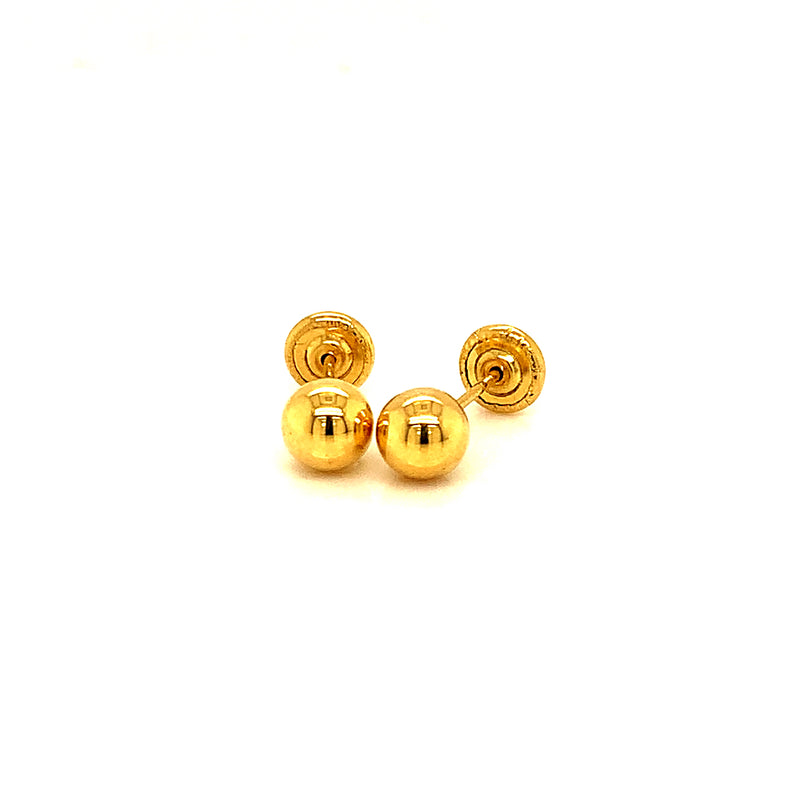 Aretes para bebés en oro amarillo 18kt.