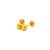 Aretes para bebés en oro amarillo 18kt.