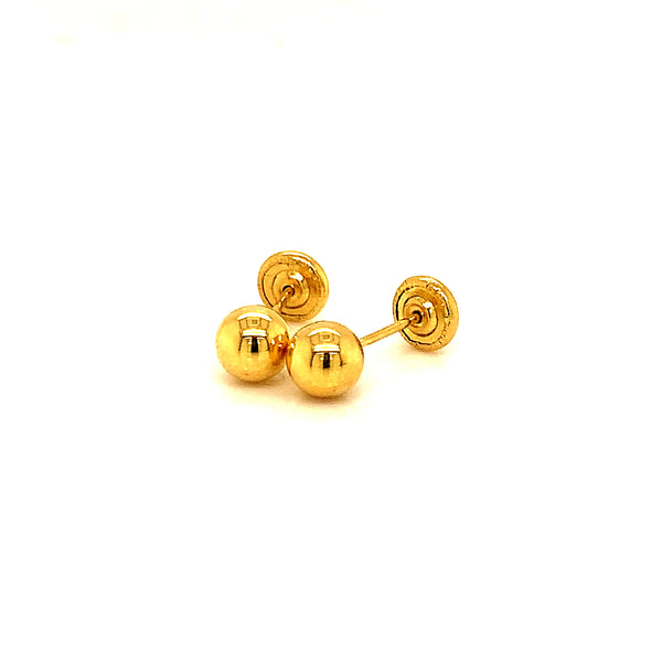 Aretes para bebés en oro amarillo 18kt.
