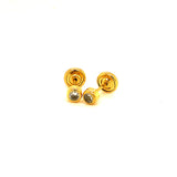 Aretes (circones) para bebés en oro amarillo 18kt.