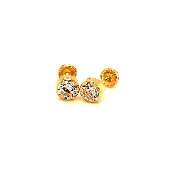 Aretes para bebés en oro amarillo 10kt.