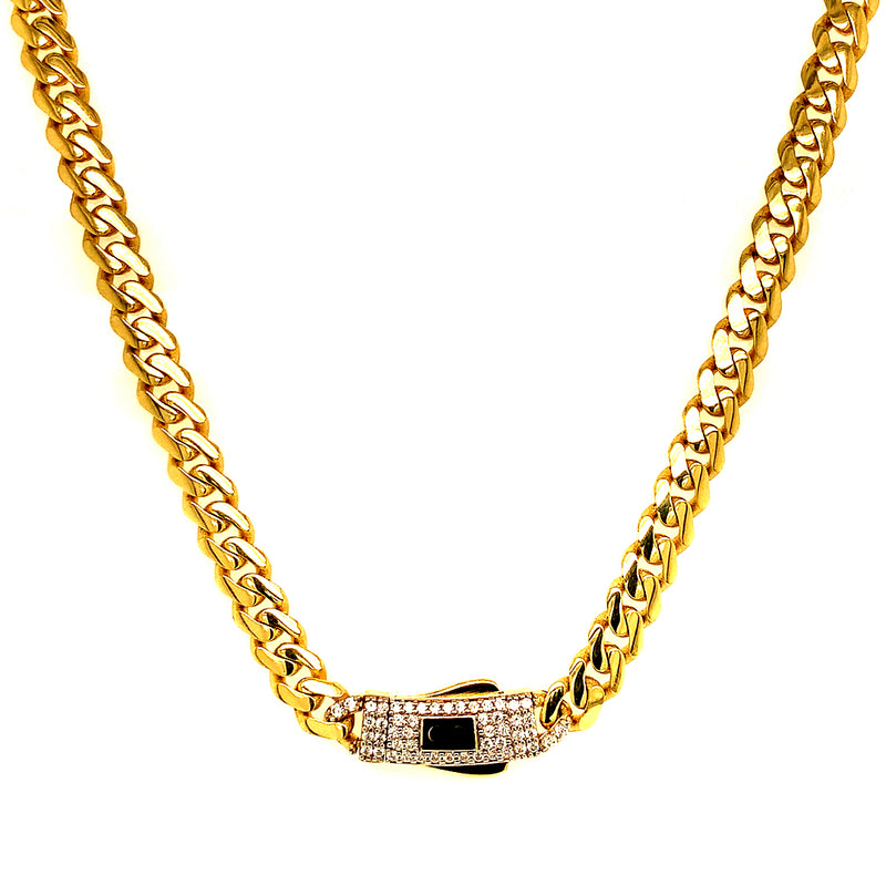 Collar (monaco) en oro amarillo 10kt. 45cm
