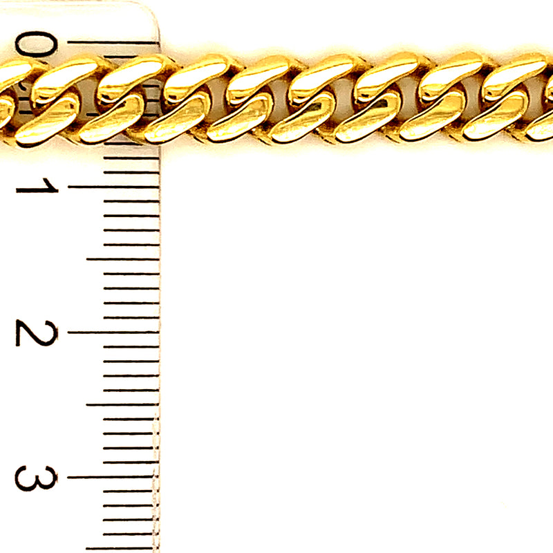 Pulsera (monaco) en oro amarillo 10kt. 21cm