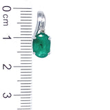 Dije de esmeralda en plata 925.