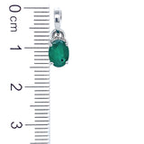 Dije de esmeralda en plata 925.