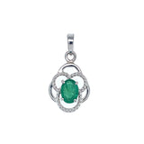 Dije de esmeralda en plata 925.