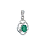 Dije de esmeralda en plata 925.