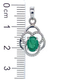 Dije de esmeralda en plata 925.