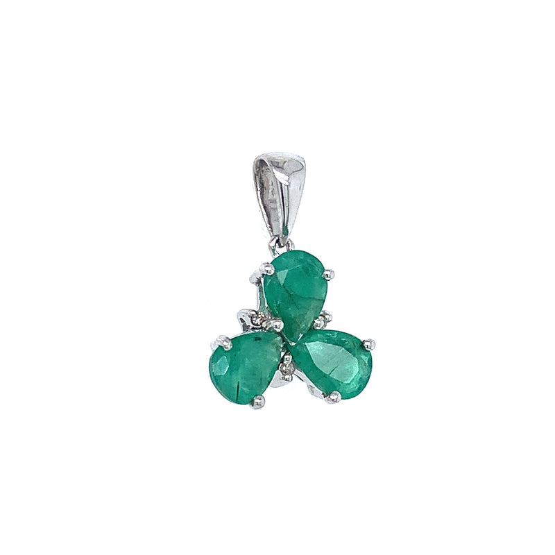 Dije de esmeralda en plata 925.