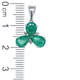 Dije de esmeralda en plata 925.