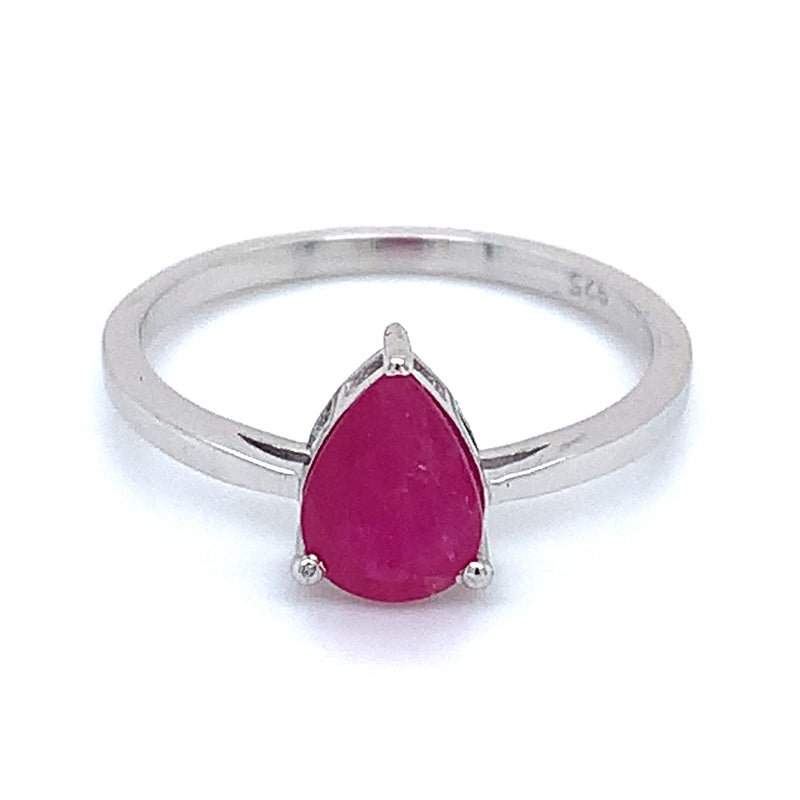 Anillo de rubí en plata 925