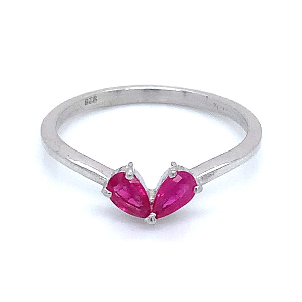Anillo de rubí en plata 925
