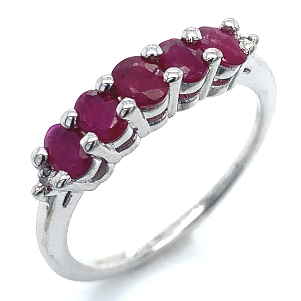 Anillo de rubí en plata 925
