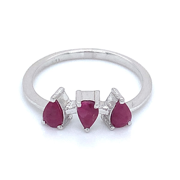 Anillo de rubí en plata 925