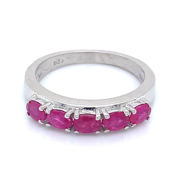 Anillo de rubí en plata 925